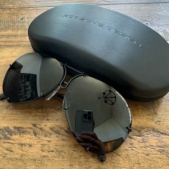 Porsche Design Aviators P8478 Black/Grey / 63 Kardashian NEW IN BOX - Picture 8 of 9